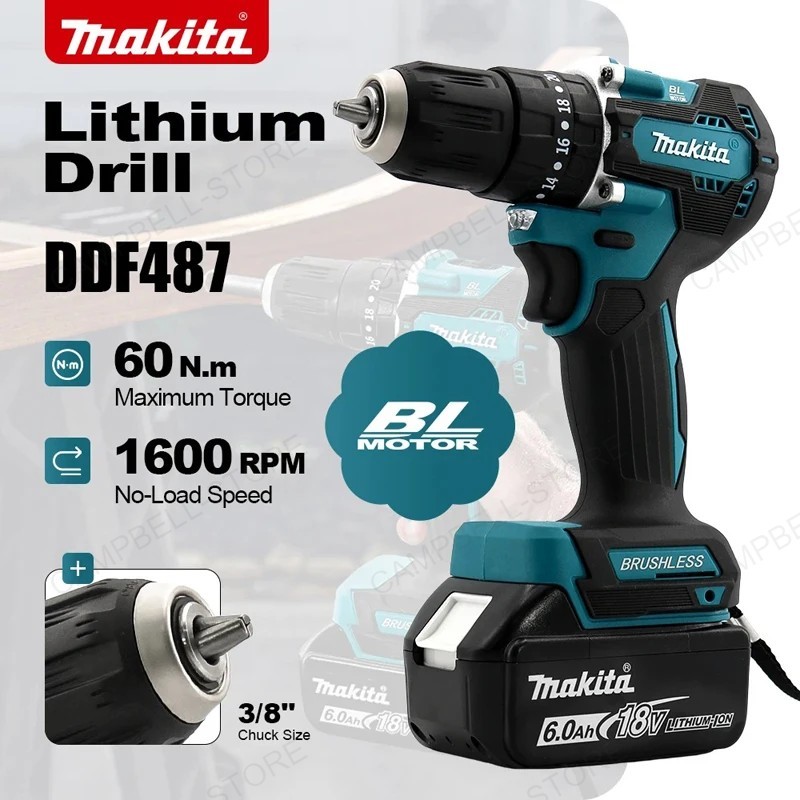 Makita DDF487 Trapano Avvitatore 18V Brushless a Batteria foto 2