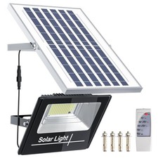 Faro Led Solare per Esterno IP67 1000/1500/2000W con Sensore Crepuscolare Timer 