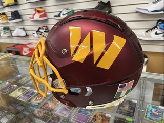 Game Used Washington Commanders Schutt F7 Football Helmet NFL #1 2023