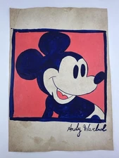 Andy Warhol COA Art Painting Original Drawing Vintage Paper Signed