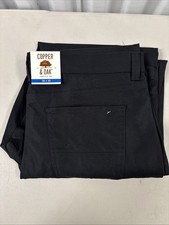 Copper Oak Supply Co. Men s 1897586 Tech Pants 36 x 32 Black Straight Fit NWT