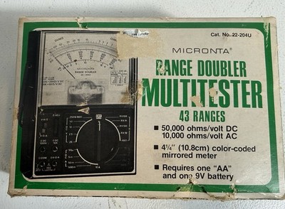 Micronta Range Doubler Multitester 43 Ranges Multimeter Voltage Tester 22-204-C