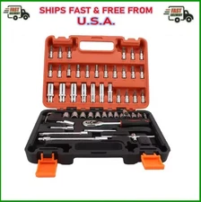 53-Piece Socket Wrench Set with 1/4-Inch Drive Ratchet & Toolbox