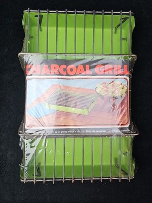 Vintage NOS Fiesta Take Along Charcoal Grill Portable Barbecue BBQ Bar-B-Q MCM