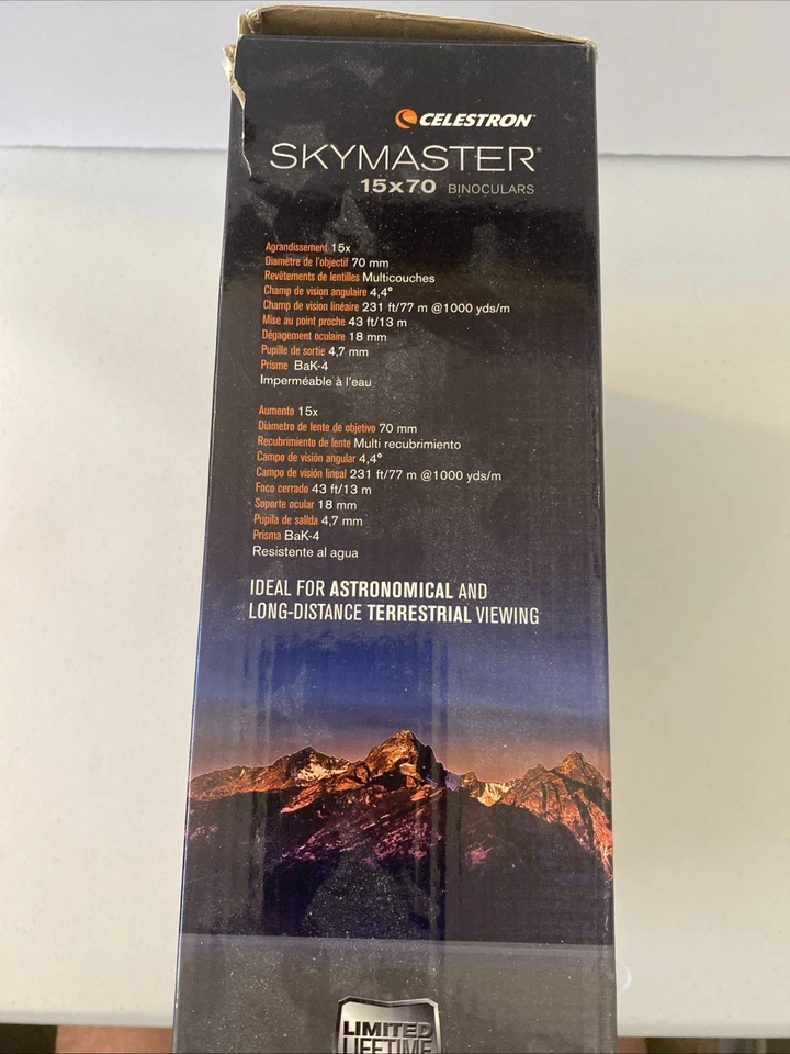 Celestron SkyMaster 15x70mm Astronomy Binoculars – Black – Powerful Long Range - Image 3 of 4