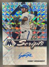 2022 Panini Mosaic Yonny Hernandez Scripts #SC-YH Auto RC Texas Rangers