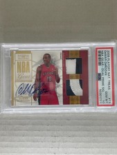 2009-10 national treasures DeMAR DeROZAN rookie patch auto /49 PSA 10