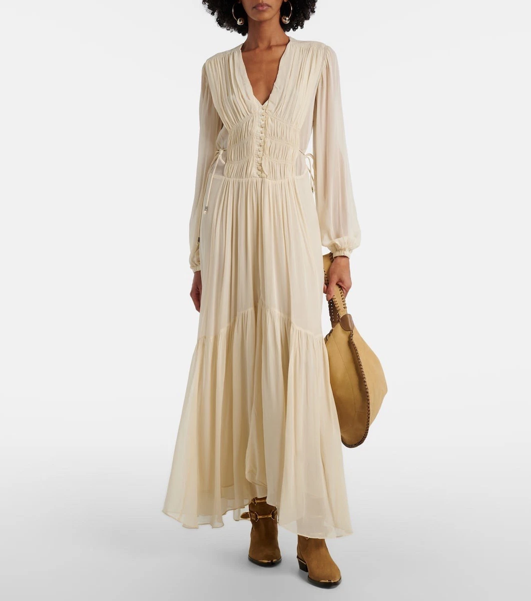 knee length dresses for ladies Marant Etoile Paule Cotton Long Dress main image 0