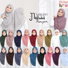 ADULTS Instant Hijab with 3 Layered Design Easy to wear and looks elegant Solid