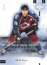 Chris Drury 2001-02 Upper Deck Mask Collection #20 Colorado Avalanche Hockey