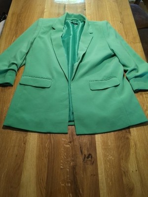 Blazer Sakko Jacke C&A Grün 3/4 Arm Gr.42 Gerafft Business Np39.99 