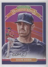 2020 Panini Donruss Diamond Kings Holo Pink Shane Bieber #18 0v7