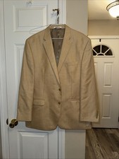 Chaps Mens Tan Dress Blazer Sport Coat 46 R G2U
