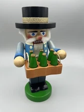 Steinbach Nutcracker Germany 11” Brew master Wooden Chubby Troll Beer Meister