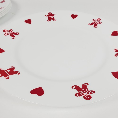 Corelle Gingerbread Man Dinner Plates Set Of 5 Christmas Serving Santa Holiday - Picture 5 of 12