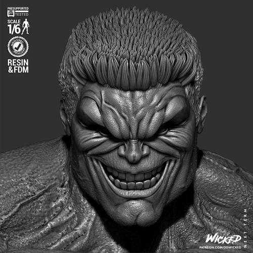 3D Printed Fan Art Red Hulk Sculpture by Wicked - Picture 13 of 24