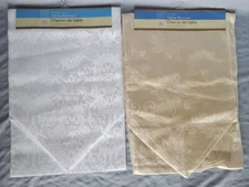 Embroidered Table Runner -White or Beige - by Home Collection, Your Choice!