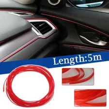 16ft Car Interior Door Gap Edge Line Molding Trim Strip Decorate Accessories Red