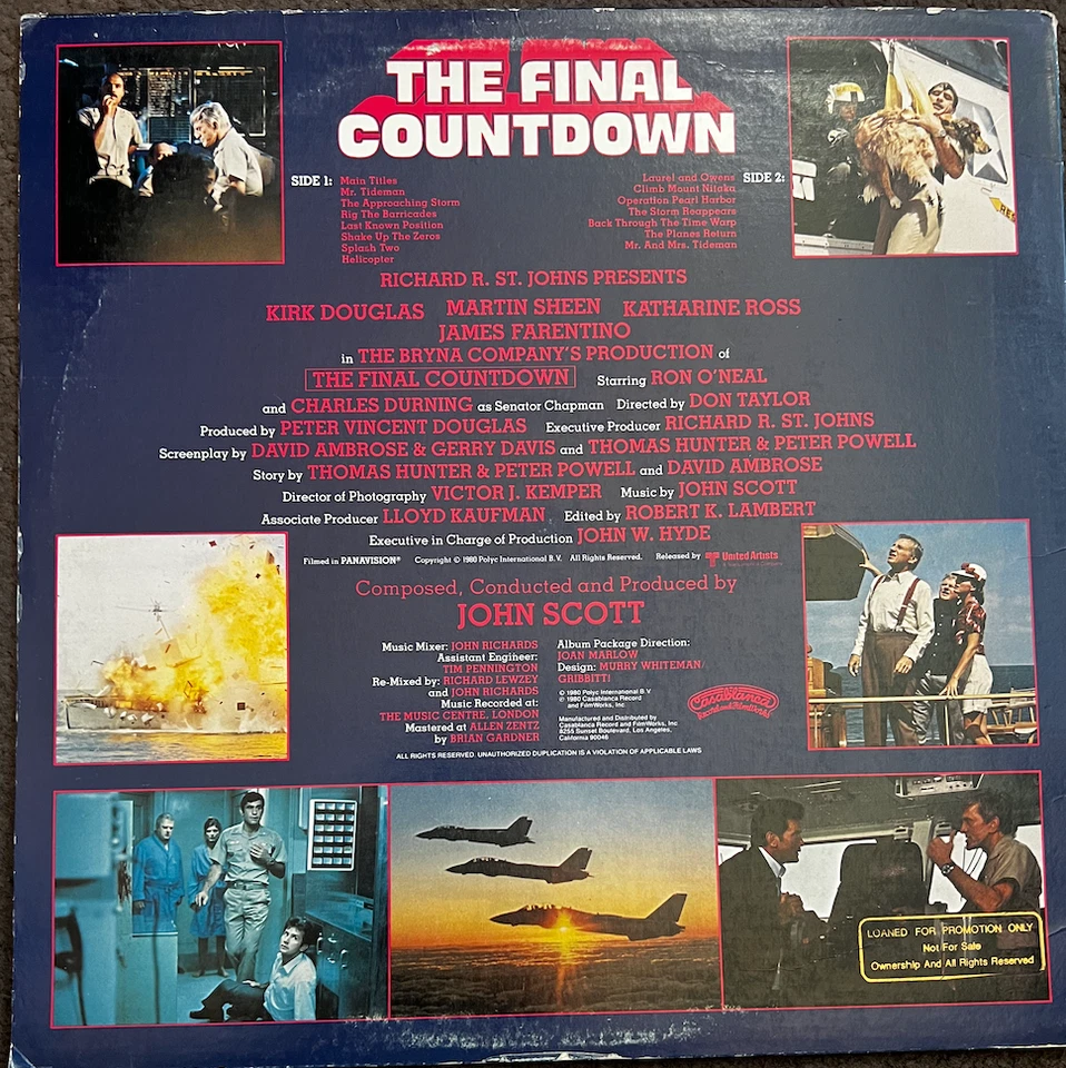 Gebraucht The Final Countdown Soundtrack LP Casablanca NBLP-7232 (1980) Promo - Bild 2 von 4