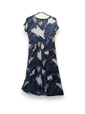 Masai Navy Jumpsuit Nasira viscose size small wide leg cropped pockets