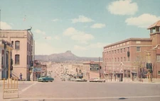Prescott, Arizona - Looking West on Gurley Steet - unposted RPPC