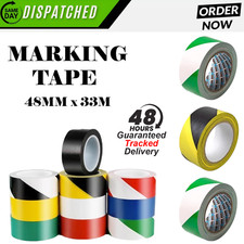 Heavy Duty Floor Marking Tape LDPE Black/Yellow, Sealing for Hazard 48mm x 33m