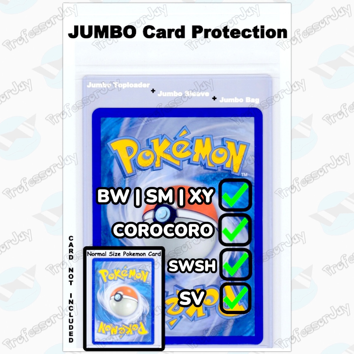 1) EMPTY POKMON JUMBO CARD OVERSIZED TOPLOADER + SLEEVE + BAG = PROTECTION TCG | eBay 1) EMPTY POKMON JUMBO CARD OVERSIZED TOPLOADER + SLEEVE + BAG = PROTECTION TCG | eBay