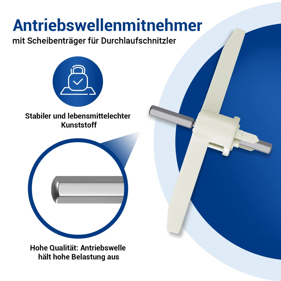 Mitnehmer wie Bosch 00630760 MUZ5VL MUM5 Durchlaufschnitzler Küchenmaschine - Bild 3 von 4