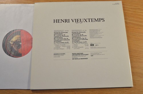 Vieuxtemps  Heinrich Schiff Neville Marriner Cello Concertos No 1 & 2 LP - Picture 6 of 6