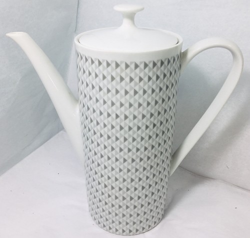 Arzberg Germany Gray Tea Coffee Pot, Creamer, Sugar, 6 Cups, Dessert Plate Set - Picture 3 of 12