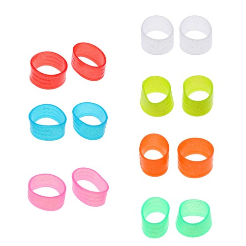 2Pc 7Colors Racket Handle Rubber Ring Tennis Racquet Band Overgrip