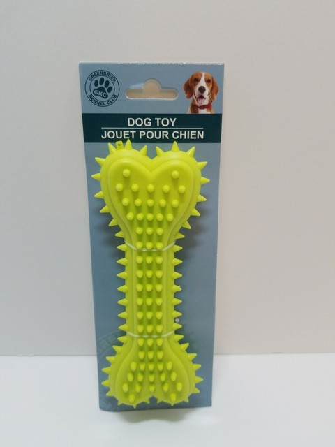 green bone dog toy