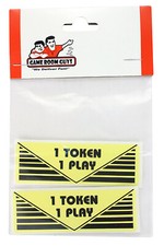1 Token 1 Play Arcade Pinball Label Sticker D...