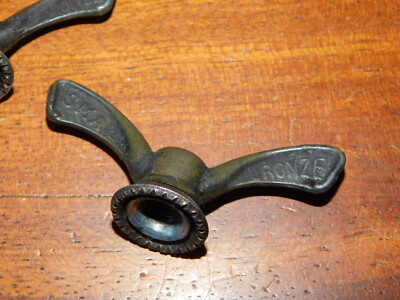 Lot De 2 écrous Papillon SMA Bronze - Vintage Vélo - Fabrication Française
