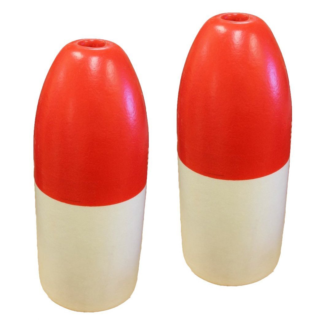 KUFA Sports 6x14 Inch Crab Trap Float 2 Pack Red White FREE SHIPPING