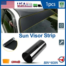 universal 60"x8'' Car Window Tint Windshield Sun visor Vinyl Decal Strip Sticker