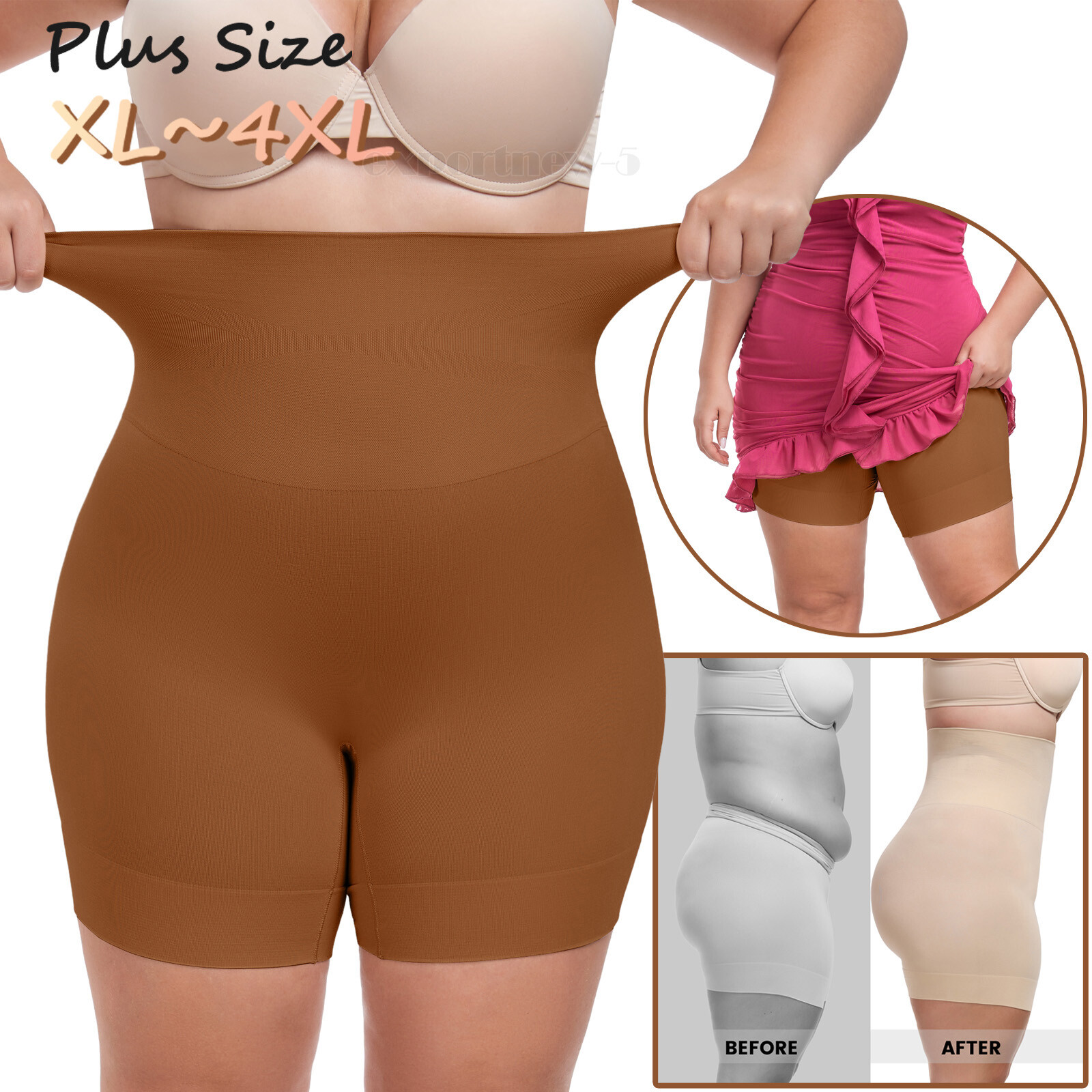 SHAPELLX Shapewear Shorts Body Shaper Tummy Control Body Shapers (Black