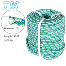1/2" x 150' Arborist Tree Rope 16 Strand Braided Nylon Core Polyester