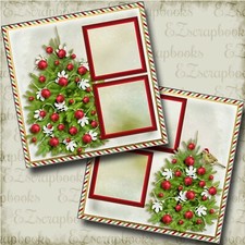 CHRISTMAS BIRDIE - 2 Premade Scrapbook Pages - EZ Layout 4106