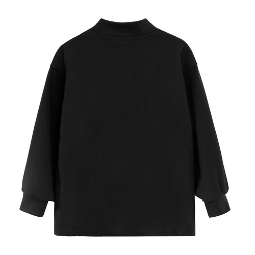 Kids Girls Tops Mock Neck Pullover Solid Color Sweatshirt Climbing Warm Camping - Picture 11 of 44