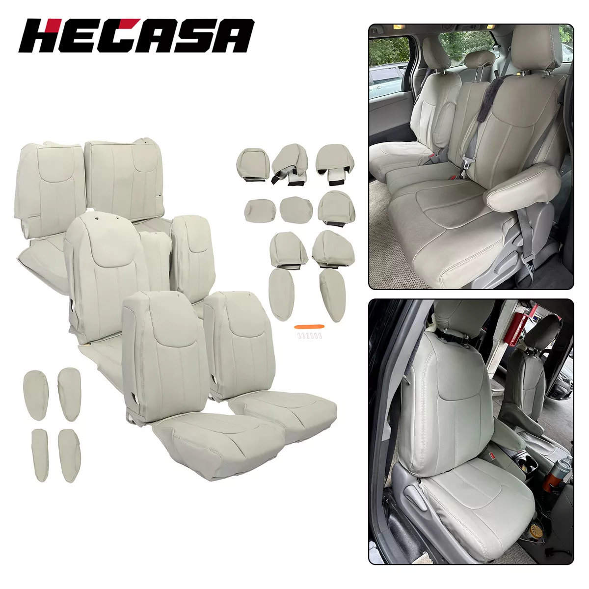 For Toyota Sienna 2015 2020 8 Passenger Synthetic Leather Complete