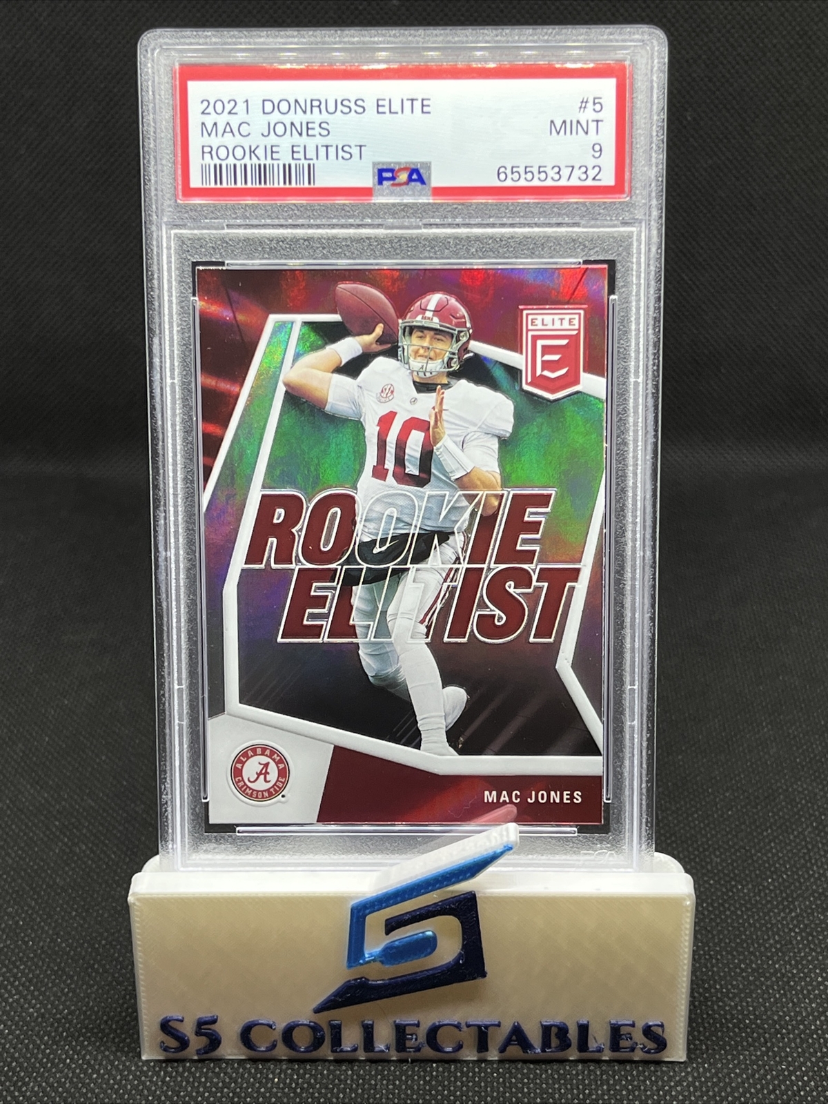 Mac Jones Panini Donruss Elite Rookie Elitist #RE5 Gold