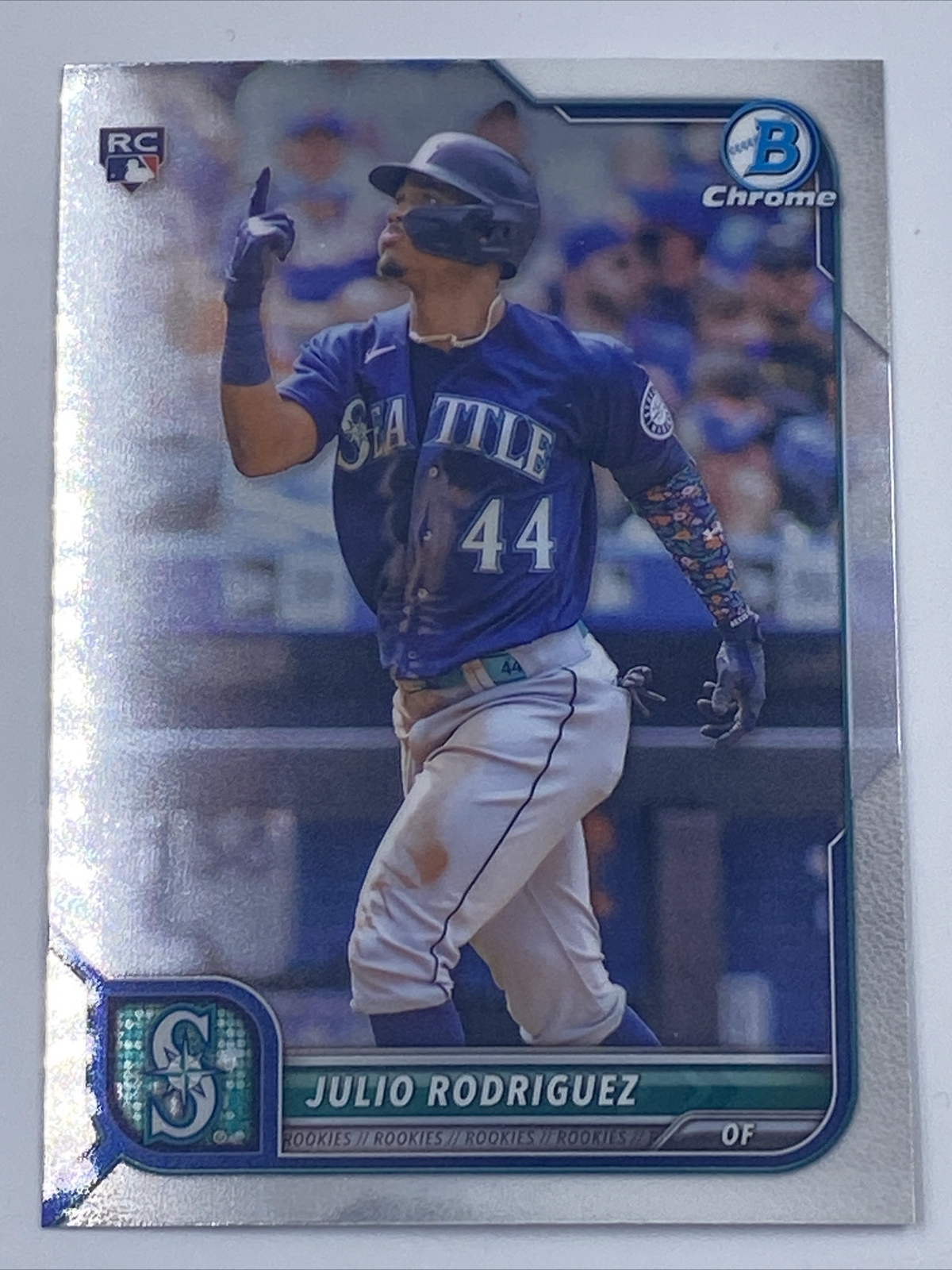Julio Rodriguez 2022 Bowman Chrome Baseball #48 Rookie Base Seattle Mariners RC