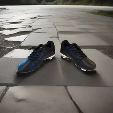 New NIB Girls Rip-It Diamond Softball Cleats Molded Black/Black Size 5.5