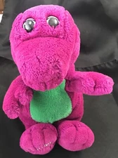 Barney Stuffed Animal 1992 Dakin The Lyons Group 14" Tall Vintage Closed Mouth