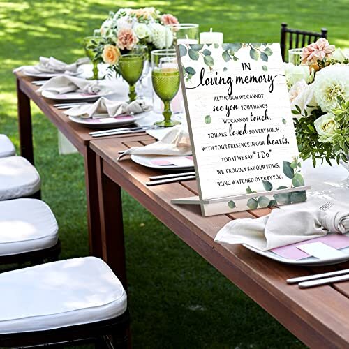Memorial Table Sign for Wedding, Wedding Wooden Decorations for Fresh ...