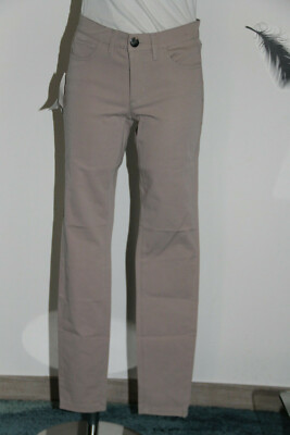Pretty High Waist Slim Fit Beige Jeans MARELLA Size 36 FR New