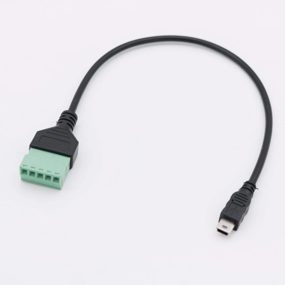 1pc Mini Male to 5 Pin Screw Connector with Shield Terminal Connector Cable 30cm - Image 2 of 4