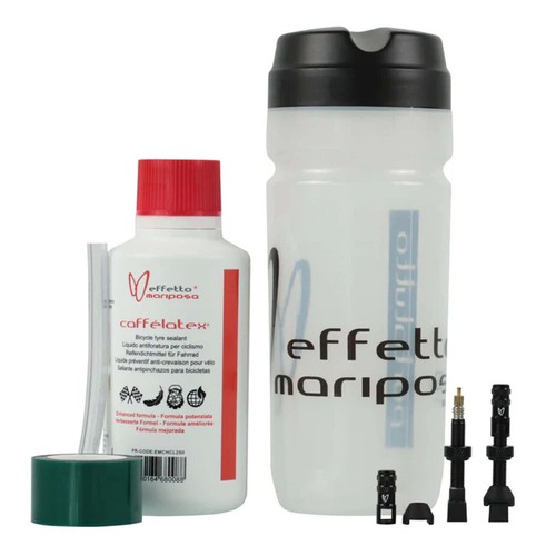 Kit sin tubo Efecto Caffelatex todos los tamaños con sellador/cinta/válvulas MTB ROAD CX - Imagen 7 de 8