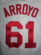 Majestic BRONSON ARROYO No 61 BOSTON RED SOX Button-Down (2XL) Baseball Jersey